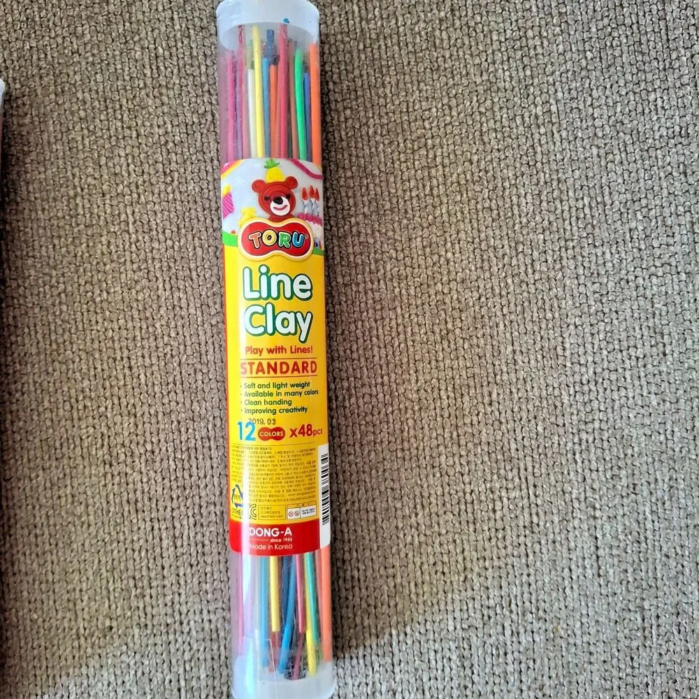 Lot of 6 - TORU Line Clay Creative Set | 12 Colors 48 Pieces Sticks  Arts Crafts